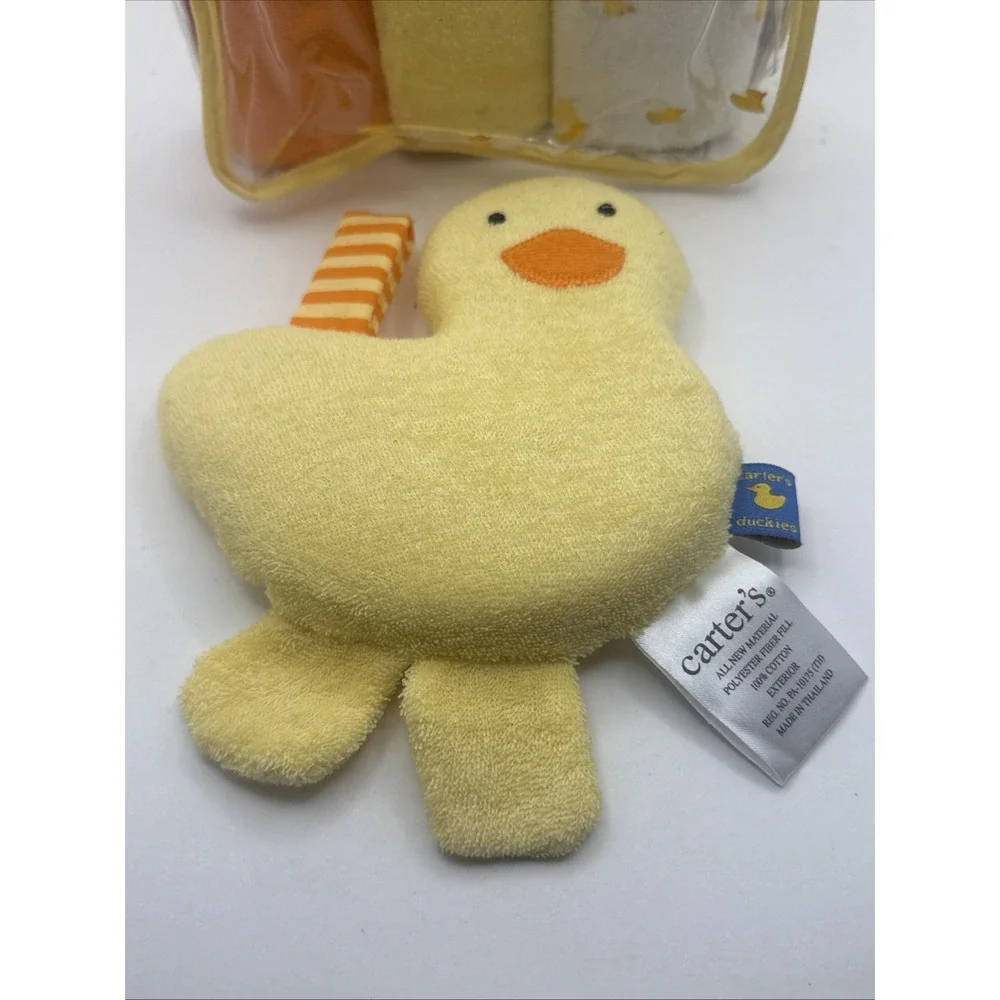 Vintage Carters Baby Bath Set Toy Squishy Terrycloth And Three Washcloths 2001‎